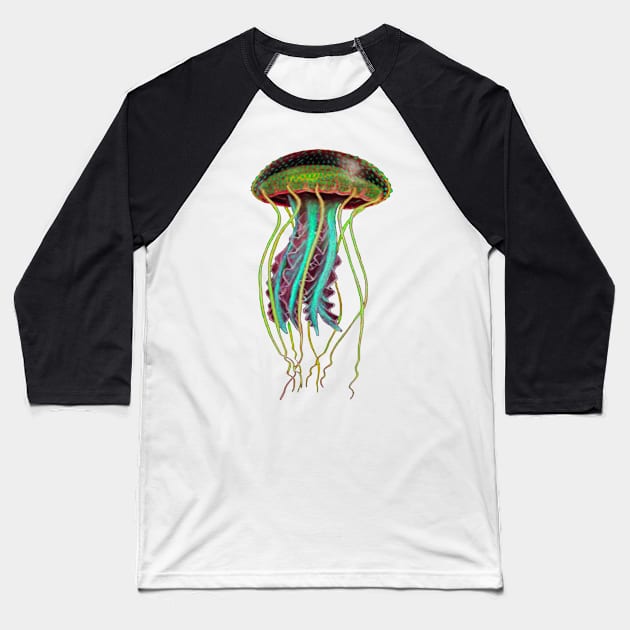 Oceans Pulse Baseball T-Shirt by AROJA